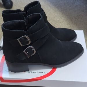 Blondo Black Ankle Booties with Double Buckle